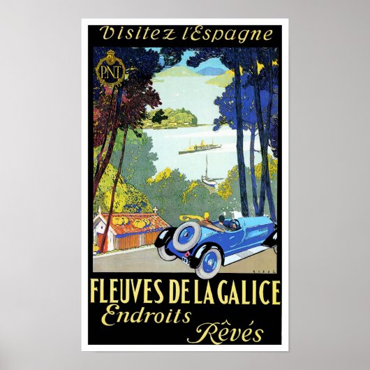 Bezoek Spaanse vintage-reis Poster (Voorkant)