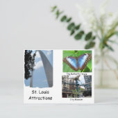 Bezoek St. Louis. Briefkaart (Staand voorkant)