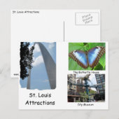 Bezoek St. Louis. Briefkaart (Voorkant / Achterkant)