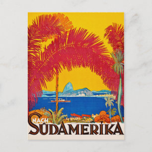 Bezoek Sudamerica Vintage Concept Ansichtkaart Briefkaart