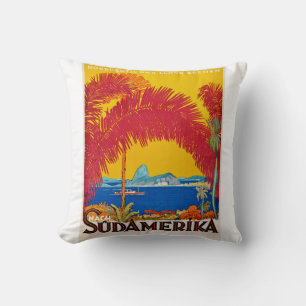 Bezoek Sudamerica vintage concept Kussen