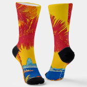 Bezoek Sudamerica vintage concept Sokken (Gebogen)