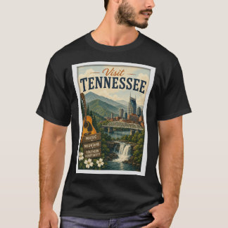 Bezoek Tennessee Reizen Vintage T-shirt