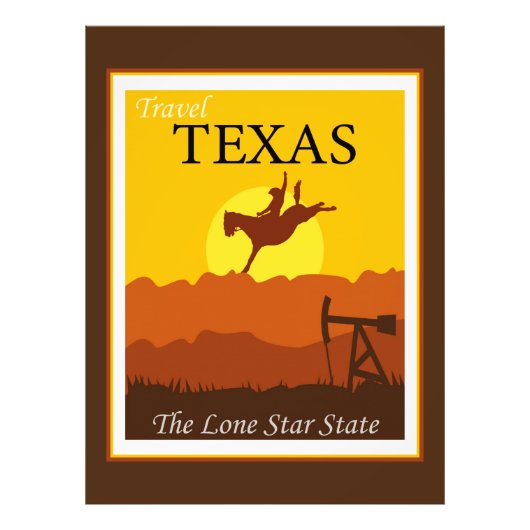 Bezoek Texas, de Lone Star-staat Foto Afdruk (Voorkant)