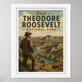 Bezoek Theodore Roosevelt National Park Reis Poster