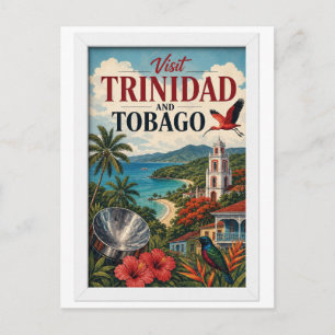 Bezoek Trinidad en Tobago Reis Vintage Briefkaart