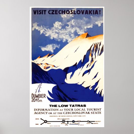 Bezoek Tsjechoslowakije Poster (Voorkant)