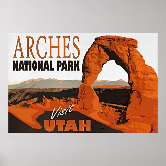 Bezoek Utah, Arches National Park, Poster (Voorkant)