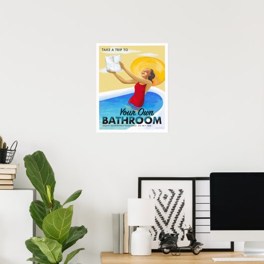 Bezoek uw eigen badkamer poster (Thuiskantoor)