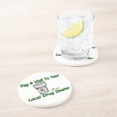 Bezoek uw lokale drugdealer zandsteen onderzetter (Zijkant)