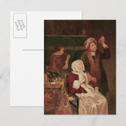 Bezoek van de arts briefkaart (Voorkant / Achterkant)