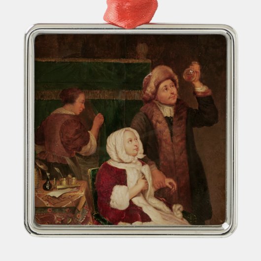 Bezoek van de arts metalen ornament (Voorkant)