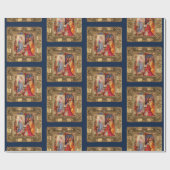 Bezoek van de drie Mannen van de Wijze Cadeaupapier (Vlak)