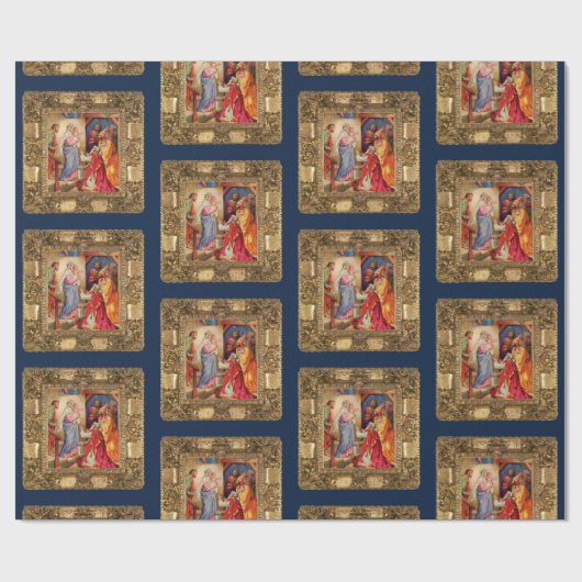 Bezoek van de drie Mannen van de Wijze Cadeaupapier (Vlak)