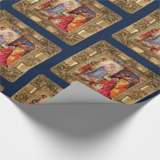 Bezoek van de drie Mannen van de Wijze Cadeaupapier (Hoek)