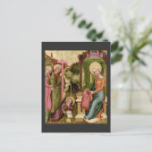 Bezoek van de engel, c. 1400-10 van meester Bertra Briefkaart (Staand voorkant)