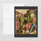 Bezoek van de engel, c. 1400-10 van meester Bertra Briefkaart (Voorkant / Achterkant)