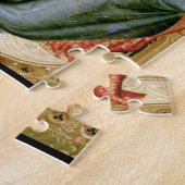 Bezoek van de engel, c. 1400-10 van meester Bertra Legpuzzel (Zijkant)