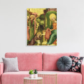 Bezoek van de Engel, van de rechterzijde Canvas Afdruk (Insitu (Woonkamer))