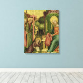 Bezoek van de Engel, van de rechterzijde Canvas Afdruk (Insitu (Houten vloer))