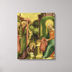 Bezoek van de Engel, van de rechterzijde Canvas Afdruk