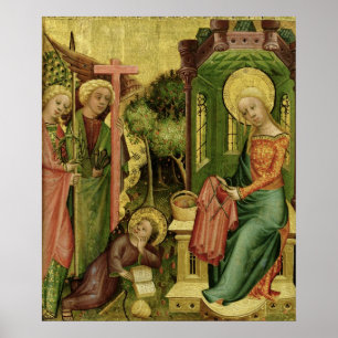 Bezoek van de Engel, van de rechterzijde Poster