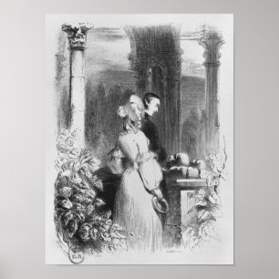 Bezoek van de graftomaat Heloise en Abelard Poster