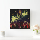 bezoek van de heer Nicholas Night voor Kerstmis Vierkante Klok (Huis)