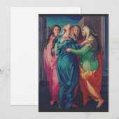 Bezoek van de Maagd door Pontormo Feestdagenkaart (Voorkant / Achterkant)