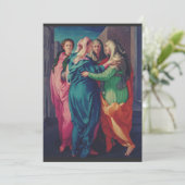 Bezoek van de Maagd door Pontormo Feestdagenkaart (Staand voorkant)