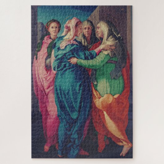 Bezoek van de Maagd door Pontormo Legpuzzel (Verticaal)