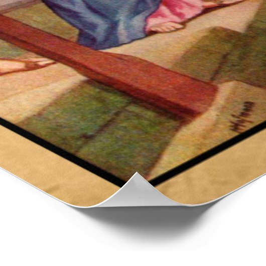 Bezoek van de Mannen Poster (Hoek)