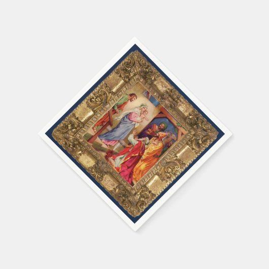 Bezoek van de Mannen van de Wijzen Servetten (Hoek)