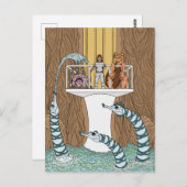 Bezoek van de pool van de pijpleidingen briefkaart (Voorkant / Achterkant)