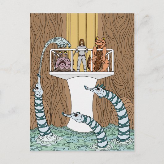 Bezoek van de pool van de pijpleidingen briefkaart (Voorkant)