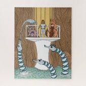 Bezoek van de pool van de pijpleidingen legpuzzel (Verticaal)