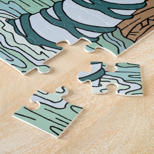 Bezoek van de pool van de pijpleidingen legpuzzel (Zijkant)