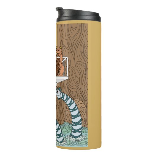 Bezoek van de pool van de pijpleidingen thermosbeker (Geroteerd rechts)