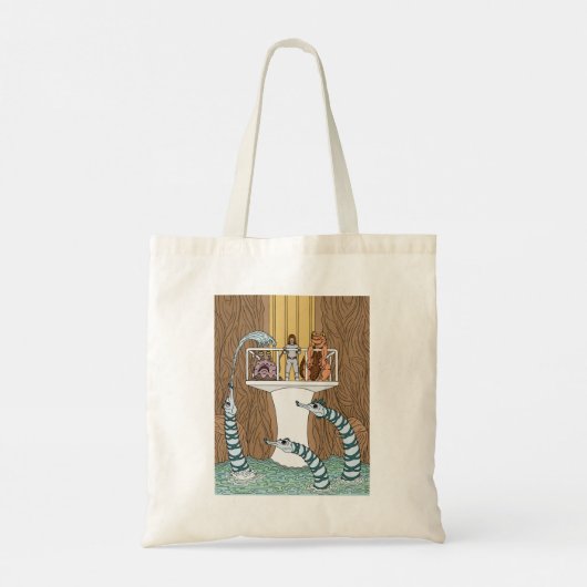 Bezoek van de pool van de pijpleidingen tote bag (Achterkant)