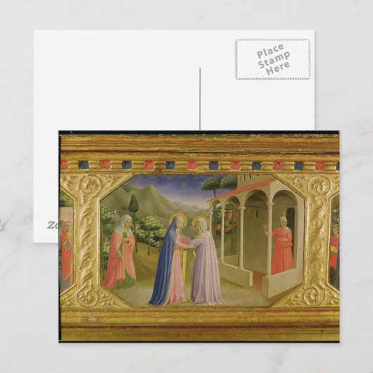 Bezoek van de predella Annunciation Briefkaart (Voorkant / Achterkant)