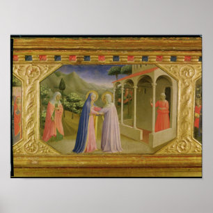 Bezoek van de predella Annunciation Poster