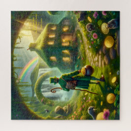 Bezoek van een kabouter aan een feeënhuisje legpuzzel