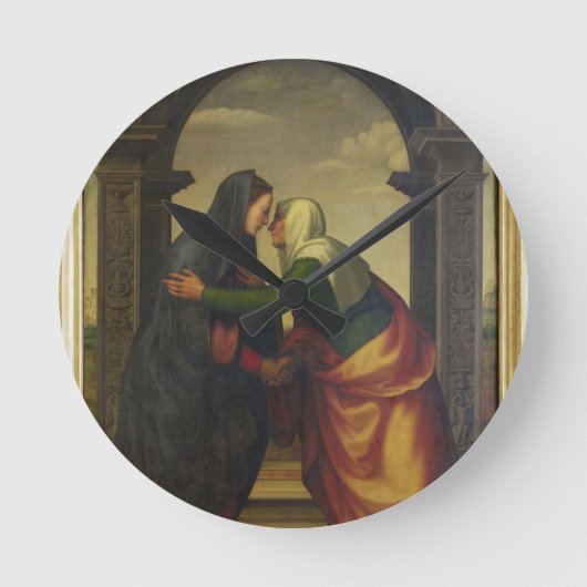 Bezoek van Elizabeth aan de Maagd Mary Ronde Klok (Voorkant)