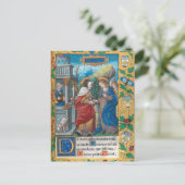 Bezoek van Elizabeth Medieval Manuscript Briefkaart (Staand voorkant)