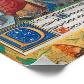 Bezoek van Elizabeth Medieval Manuscript Poster (Hoek)