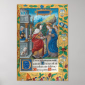 Bezoek van Elizabeth Medieval Manuscript Poster (Voorkant)