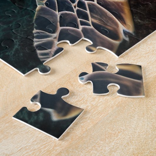 Bezoek van het koraalrif - Zee schildpad puzzle Legpuzzel (Zijkant)