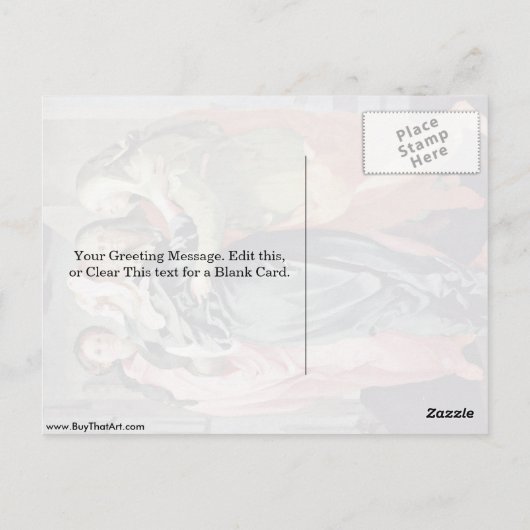 Bezoek van Jacopo Pontormo Briefkaart (Achterkant)