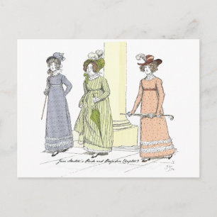Bezoek van Jane Austen Pride en Prejudice Briefkaart