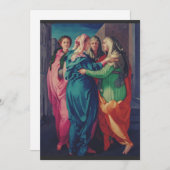 Bezoek van Maagd door Pontormo Feestdagenkaart (Voorkant / Achterkant)